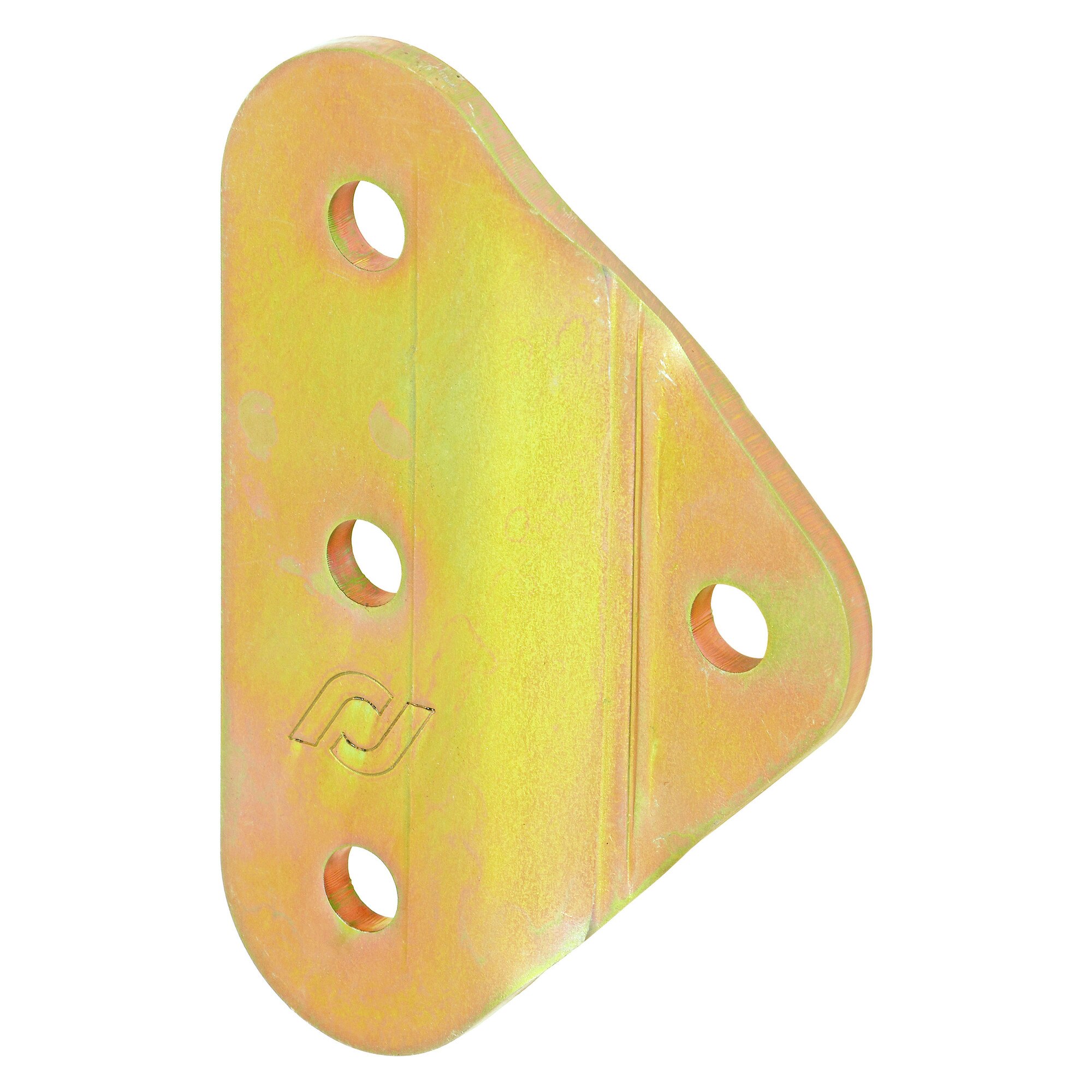 Gold triangular mounting plate