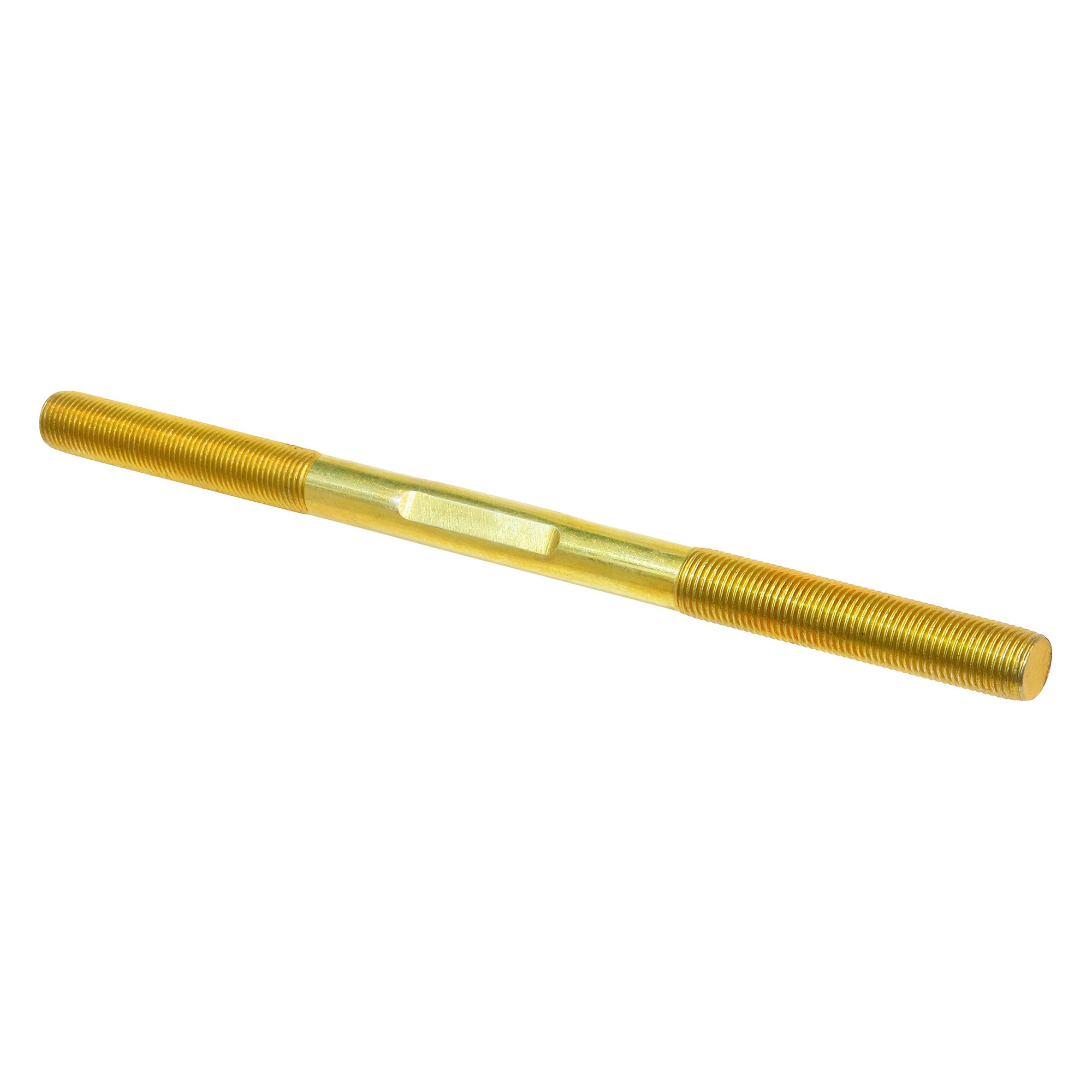Gold double-ended threaded stud.