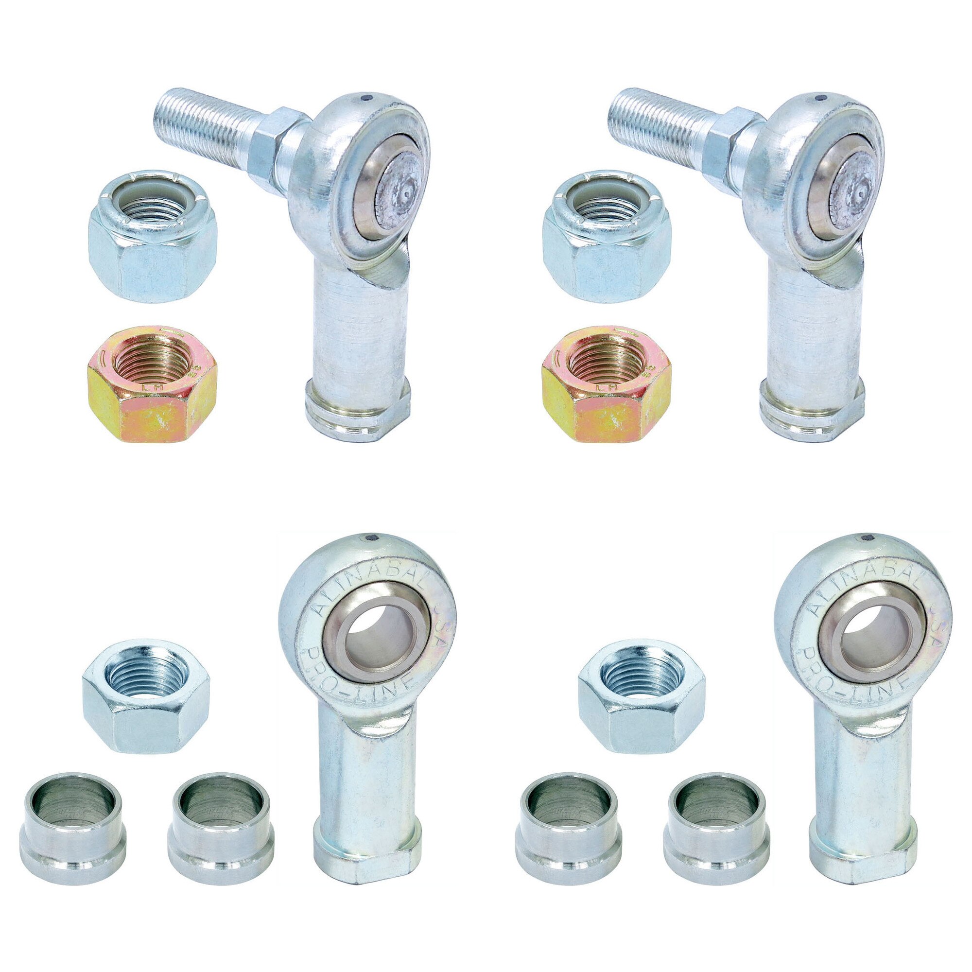 Joints, nuts, and spacers.