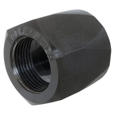  Black threaded metal nut