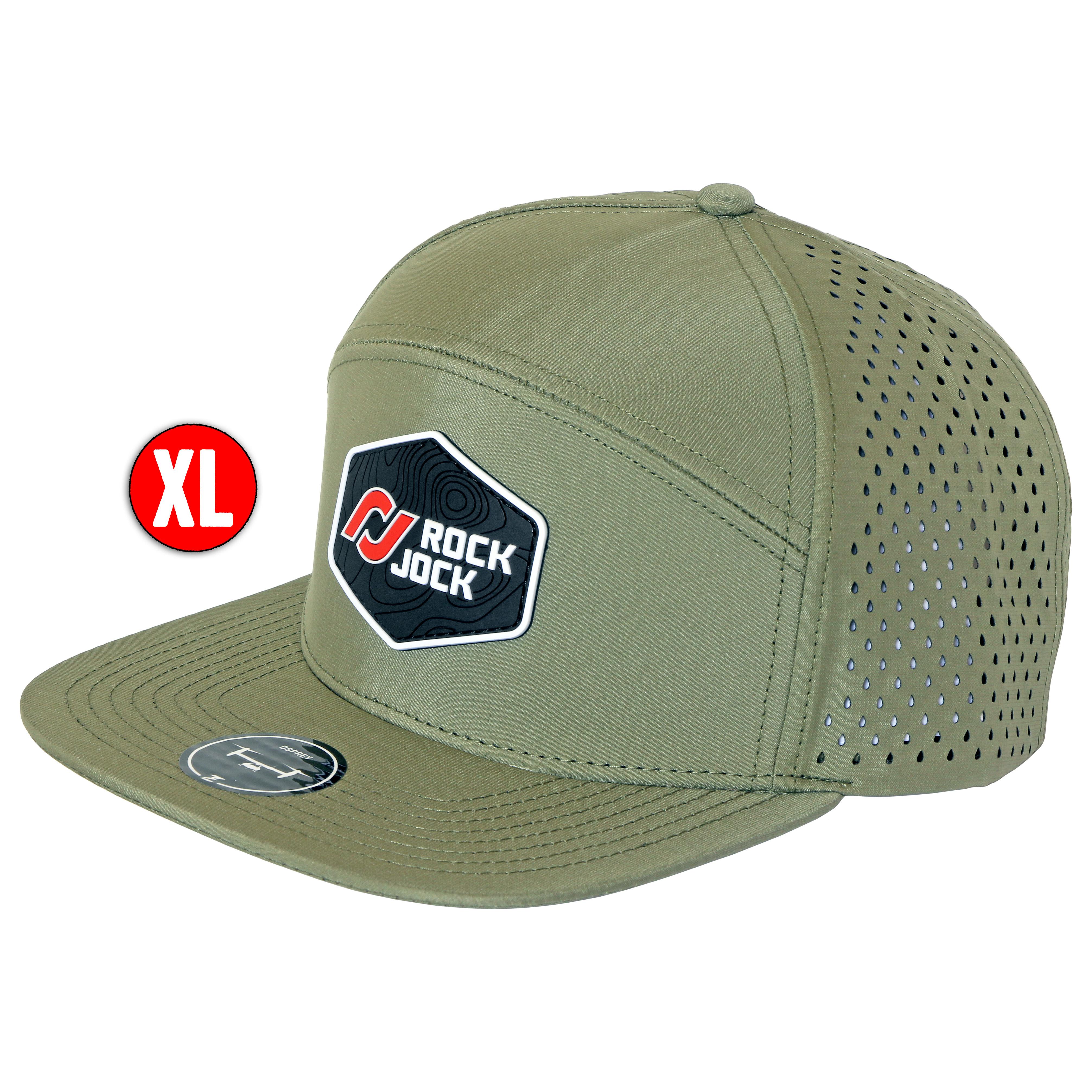 ロックインジャパン キャップ RockJock XL Green Hat, Rubber RJ Patch, Perforated Back