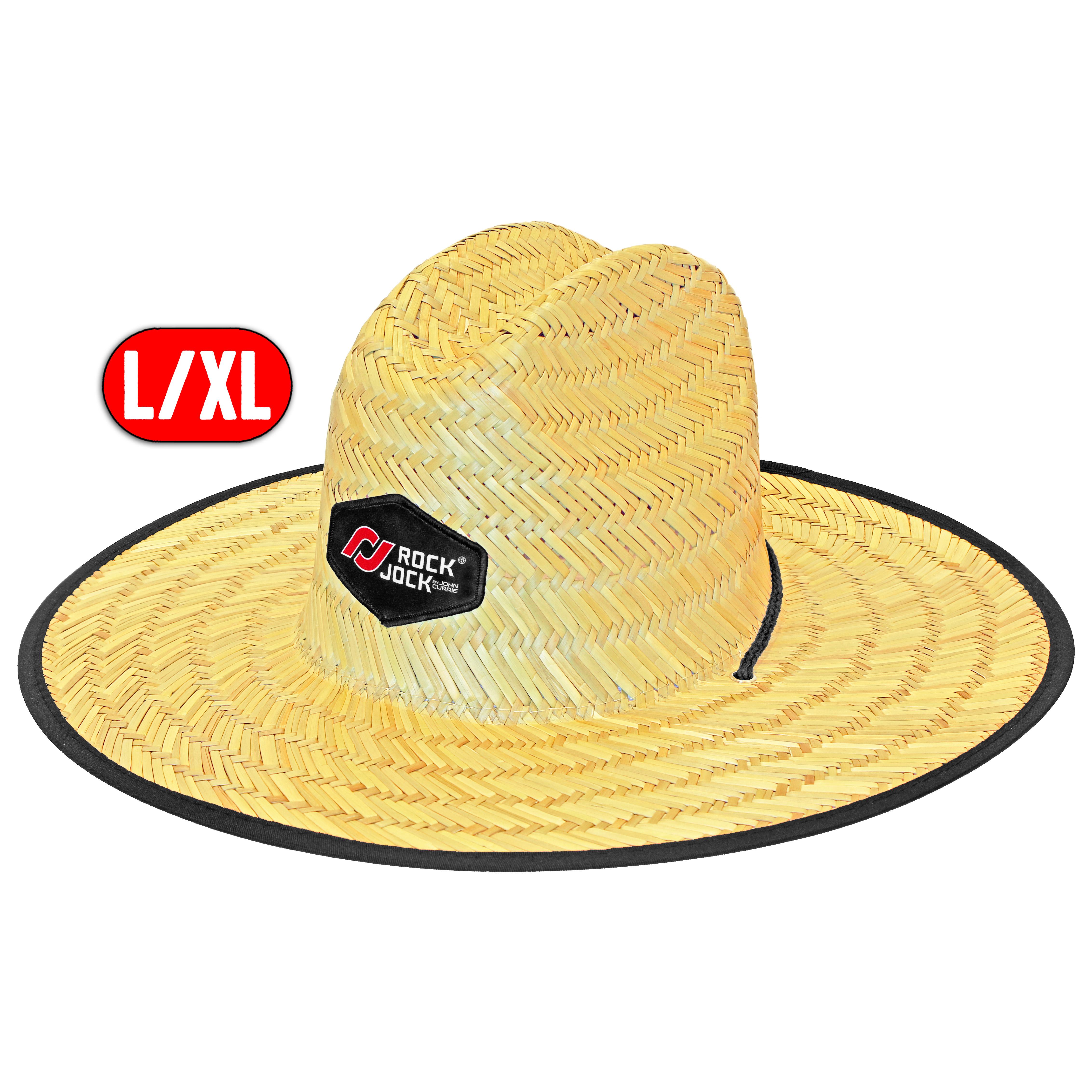 帽子 MEDI BEADS STRING STRAW HAT RJ-715014-1 - RockJock Straw Hat - L/XL (RJ Logo Patch, Chin Strap