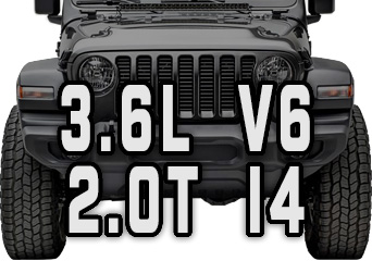 3.6L V6 / 2.0T I4 (Sport or Rubicon)